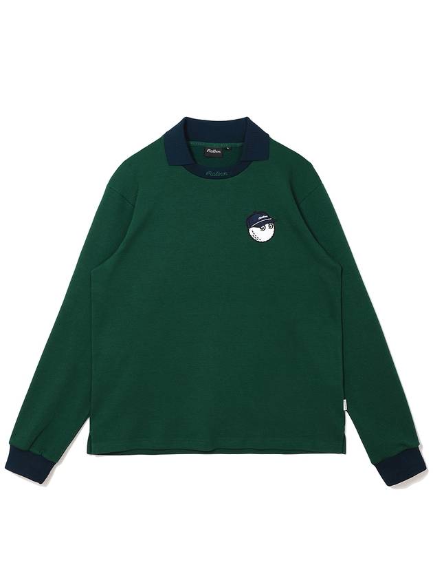 Bucket point long sleeve t shirt GREEN MAN - MALBON GOLF - BALAAN 1