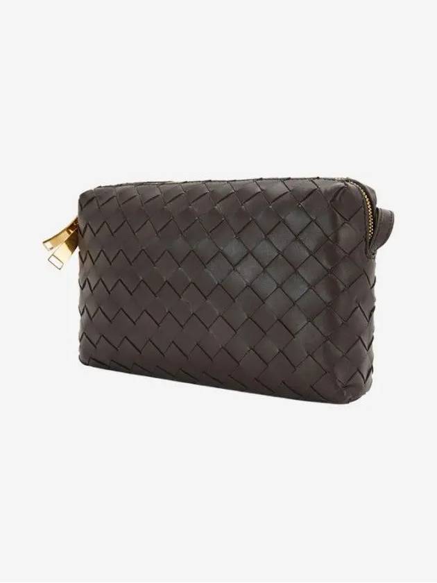 Intrecciato Leather Mini Cross Bag Brown - BOTTEGA VENETA - BALAAN 3