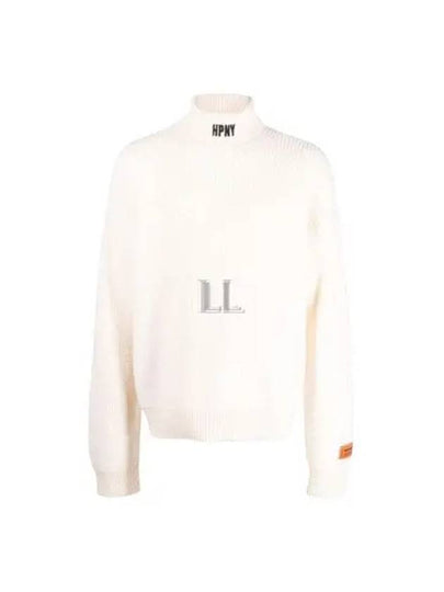 HPNY Embroidered Logo Turtleneck White - HERON PRESTON - BALAAN 2