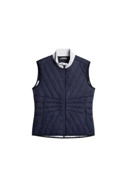 Women's Holma Quilt Hybrid Vest Navy - J.LINDEBERG - BALAAN 2