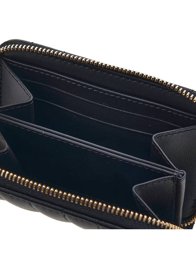 Lola Zipper Quilted Leather Half Wallet Black - BURBERRY - BALAAN 9