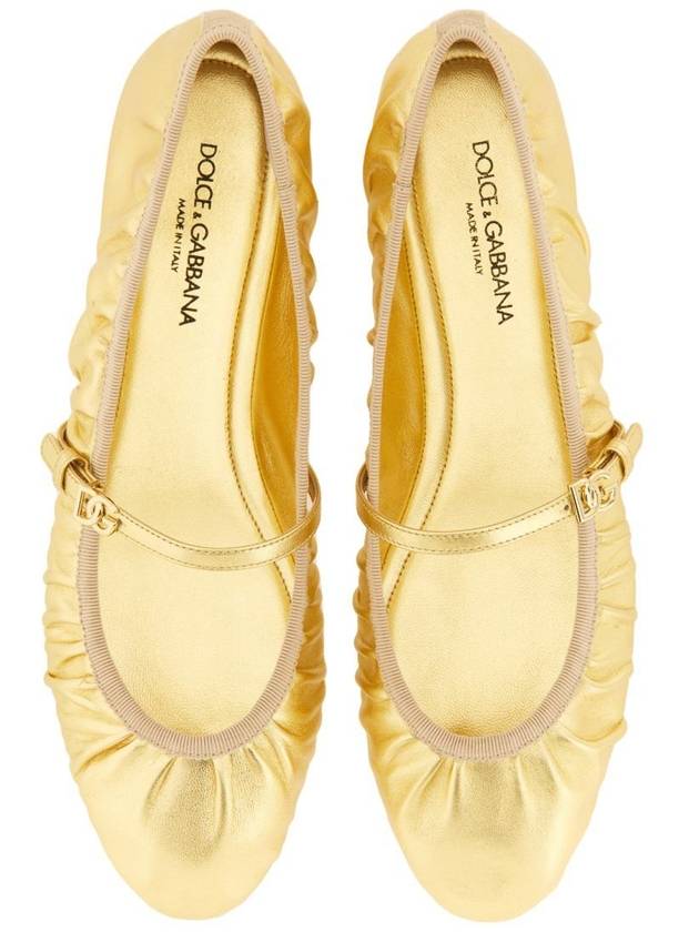 Dolce & Gabbana Mordoré Nappa Ballerina - DOLCE&GABBANA - BALAAN 5