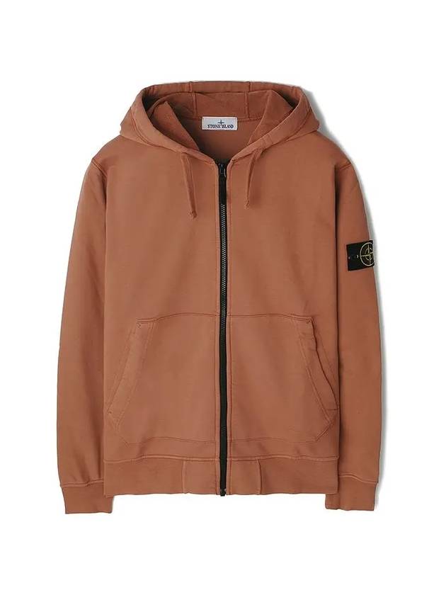 Compass Badge Zip Up Hoodie Dark Orange - STONE ISLAND - BALAAN 1