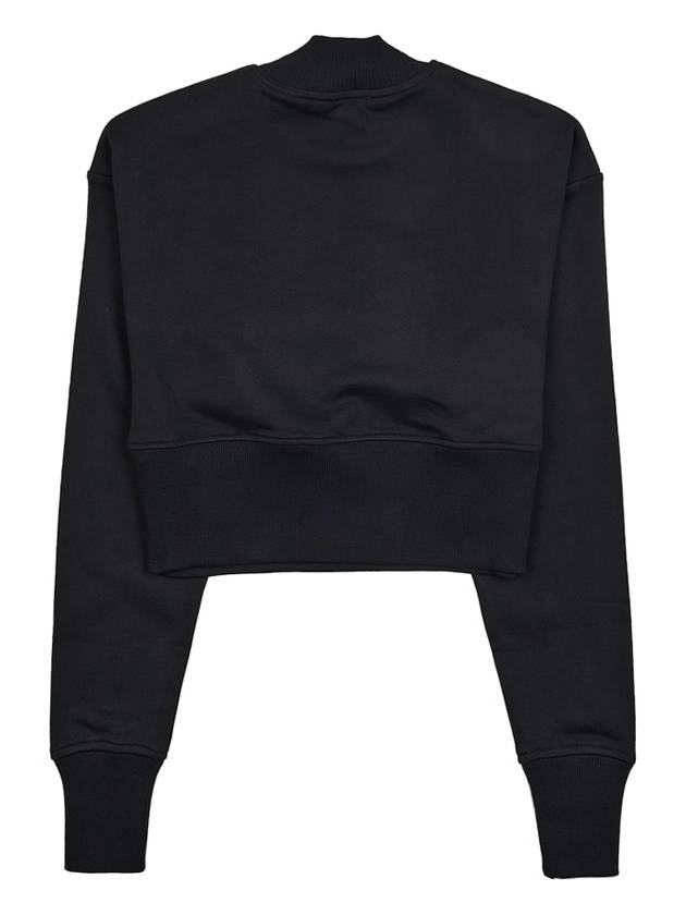 Logo Print Crop Sweatshirt Black - BALMAIN - BALAAN 3