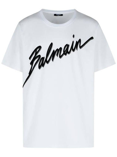 Balmain White Cotton T-Shirt - BALMAIN - BALAAN 1