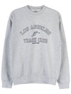 Track Club Sweatshirt TRACK CLUB CREWNECK HEATHER GRAY NAVY - SPORTY & RICH - BALAAN 1