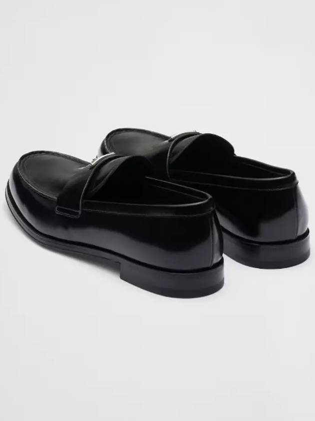 Brushed Leather Loafers Black - PRADA - BALAAN 5