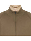 Men's Lens Wappen Zip-Up Cardigan Brown - CP COMPANY - BALAAN 8