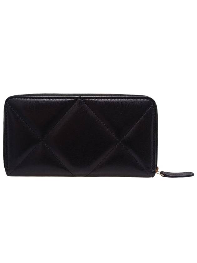 Women AP1063 19 Black Lambskin Zipper Long Wallet - CHANEL - BALAAN 3