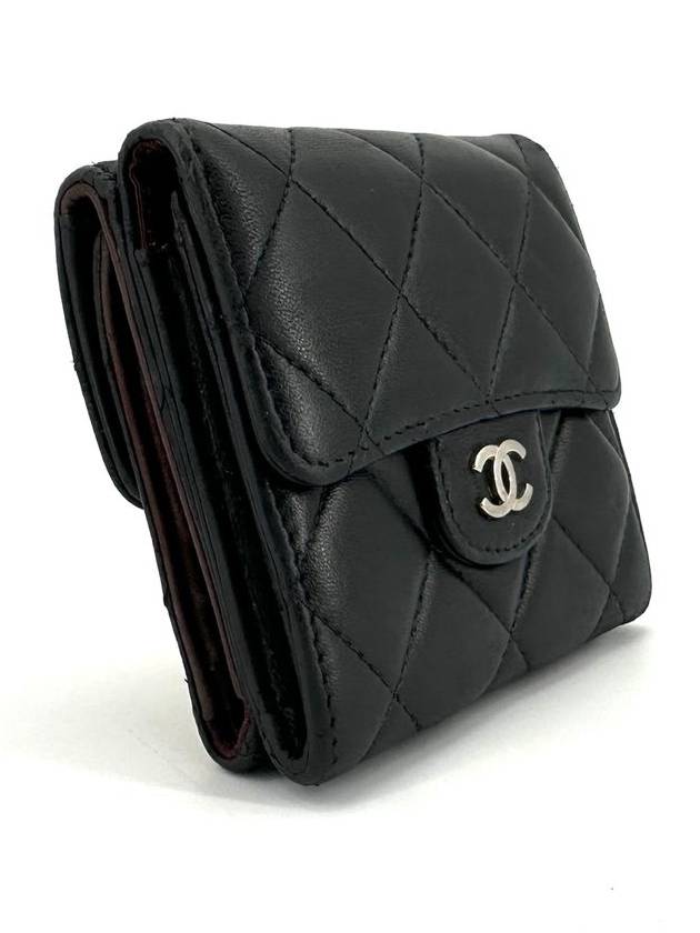 Classic lambskin silver double sided medium wallet - CHANEL - BALAAN 4