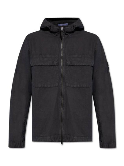 Wappen Old Effect Hooded Jacket Navy - STONE ISLAND - BALAAN 2