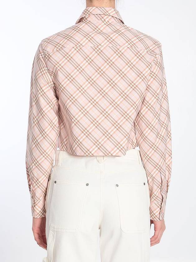 Cropped Check shirt - BURBERRY - BALAAN 4