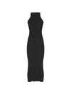 Rick Owens High Neck Viscose Silk Long Dress RP02D3549 RC09 - RICK OWENS - BALAAN 3