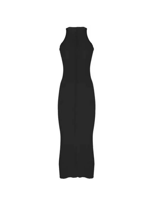 Rick Owens High Neck Viscose Silk Long Dress RP02D3549 RC09 - RICK OWENS - BALAAN 3