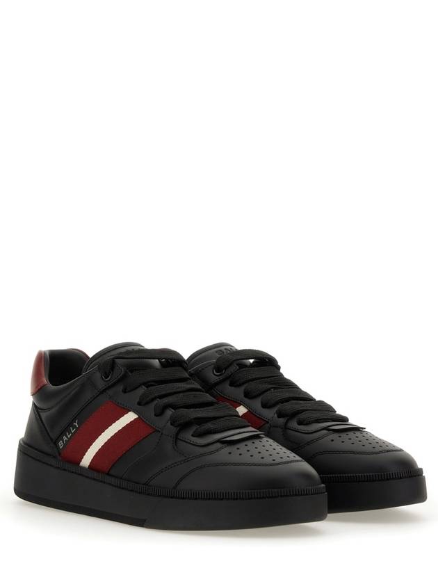 Rebby Leather Low-Top Sneakers Black - BALLY - BALAAN 4