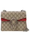 Dionysus GG Supreme Chain Small Canvas Shoulder Bag Beige Red - GUCCI - BALAAN 2