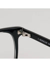 Eyewear Square Horn Rimmed Eyeglasses Black - MONCLER - BALAAN 7