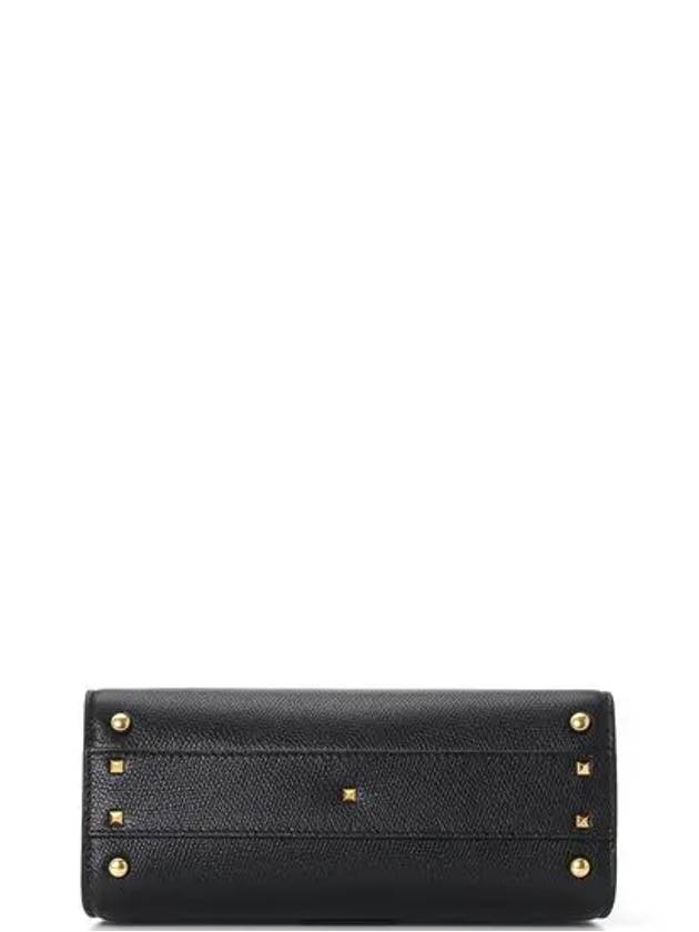 V Sling Small Grainy Calfskin Hand Cross Bag Black - VALENTINO - BALAAN 5