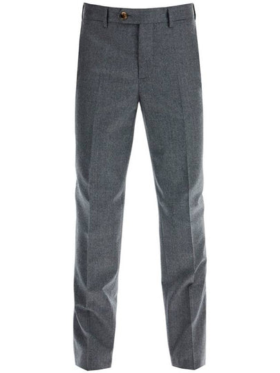 Wool Straight Pants Grey - BRUNELLO CUCINELLI - BALAAN 2