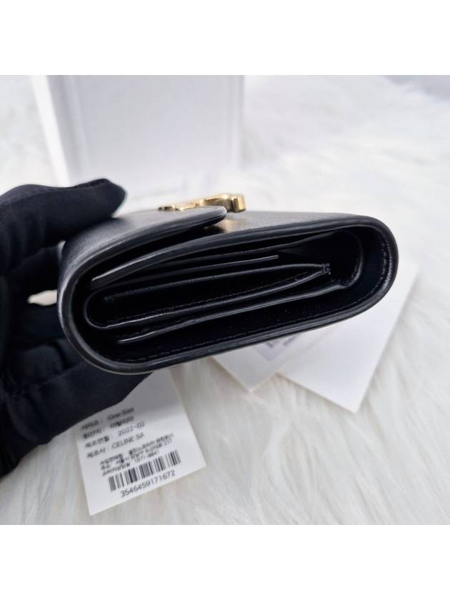 Triomphe Small Flap Women s Wallet Black - CELINE - BALAAN 7