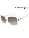 Eyewear Square Metal Sunglasses Light Gold - SALVATORE FERRAGAMO - BALAAN 2