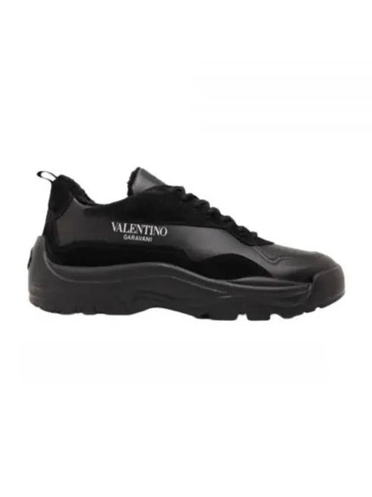 Gumboy Low-Top Sneakers Black - VALENTINO - BALAAN 1