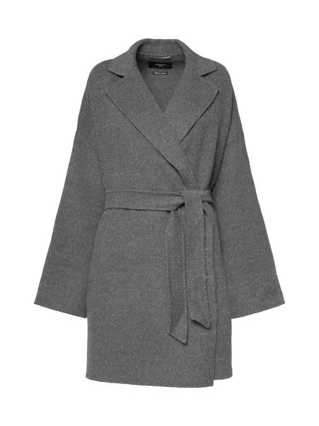 NELLA Belted Wool Coat Gray 2425016012 003 - MAX MARA - BALAAN 2