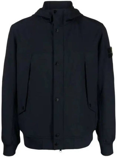 Light Soft Shell R E Dye Technology In Recycled Polyester Hooded Jacket Black - STONE ISLAND - BALAAN 2