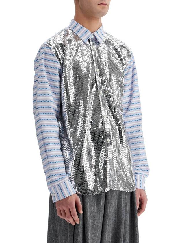 jacquard shirt with sequ - COMME DES GARCONS - BALAAN 2