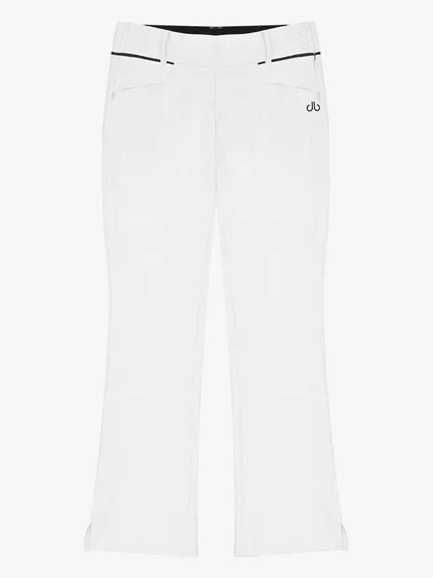 Drew High Waist Ribbed Bootcut Pants DF41PT04WHITE - DRUH GOLF - BALAAN 1