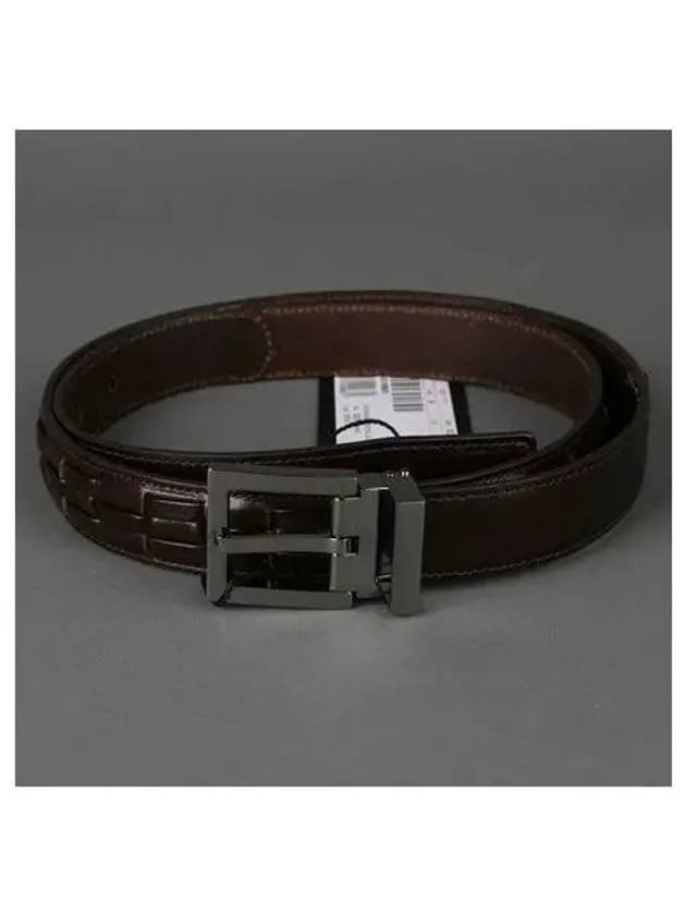 Silver Hardware Buckle Weaving Leather Belt Brown - DOLCE&GABBANA - BALAAN 2