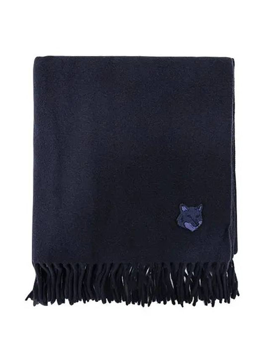 Wool Fox Head Muffler Navy - MAISON KITSUNE - BALAAN 2