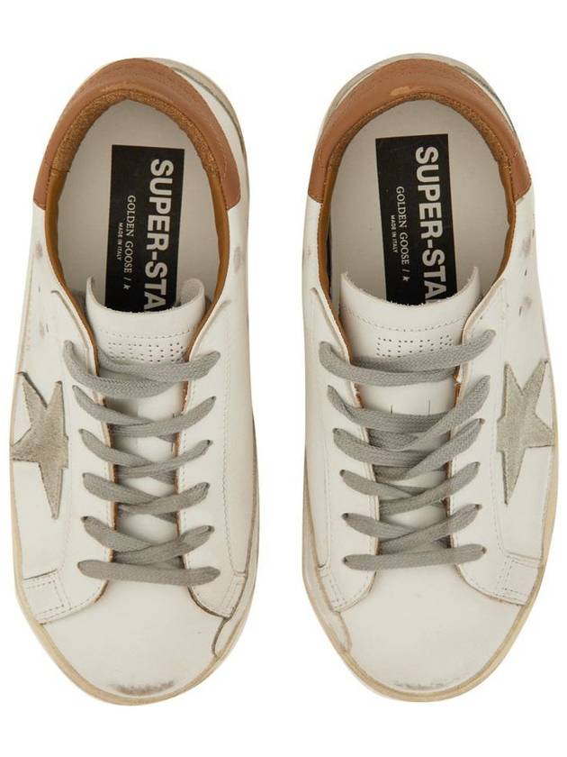 Brown Tab Superstar Classic Low Top Sneakers White - GOLDEN GOOSE - BALAAN 7