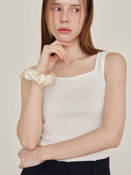 Square Neck Sleeveless White - LESEIZIEME - BALAAN 1