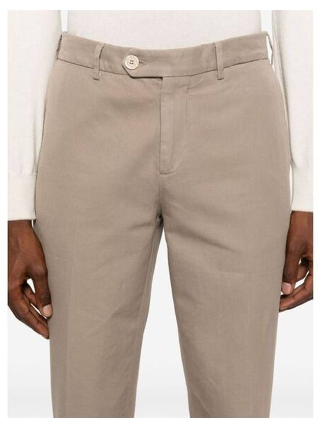 Cotton Chino Straight Pants Brown - BRUNELLO CUCINELLI - BALAAN 5