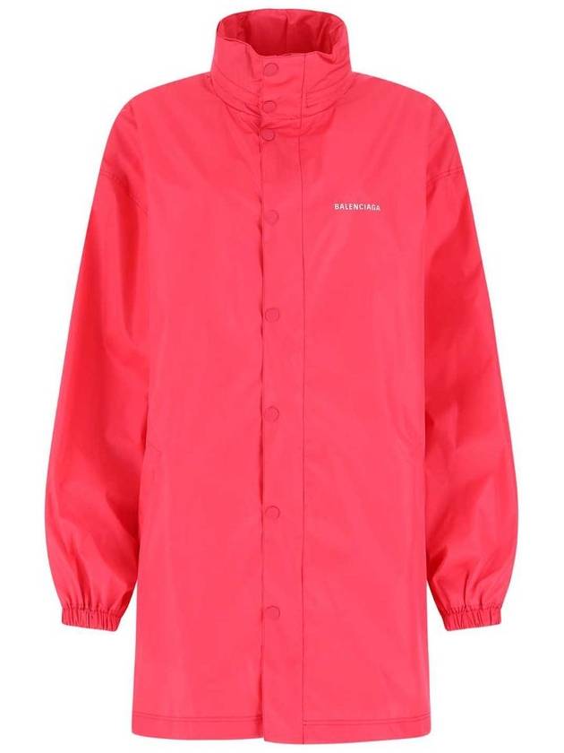 logo oversized taffeta raincoat pink - BALENCIAGA - BALAAN 2