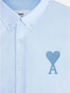 Heart Logo Shirt Sky Blue USH124 CO0031 450 - AMI - BALAAN 3