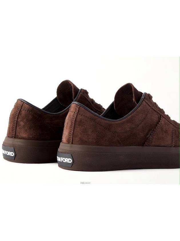 Cambridge Suede Lace-Up Low Top Sneakers Brown - TOM FORD - BALAAN 6