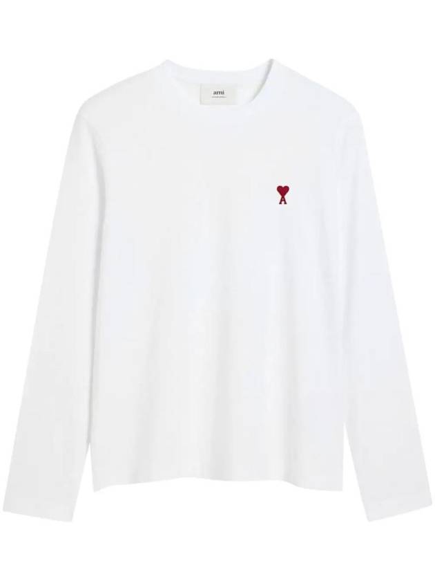 Ami De Coeur Long Sleeve T-Shirt White - AMI - BALAAN 1