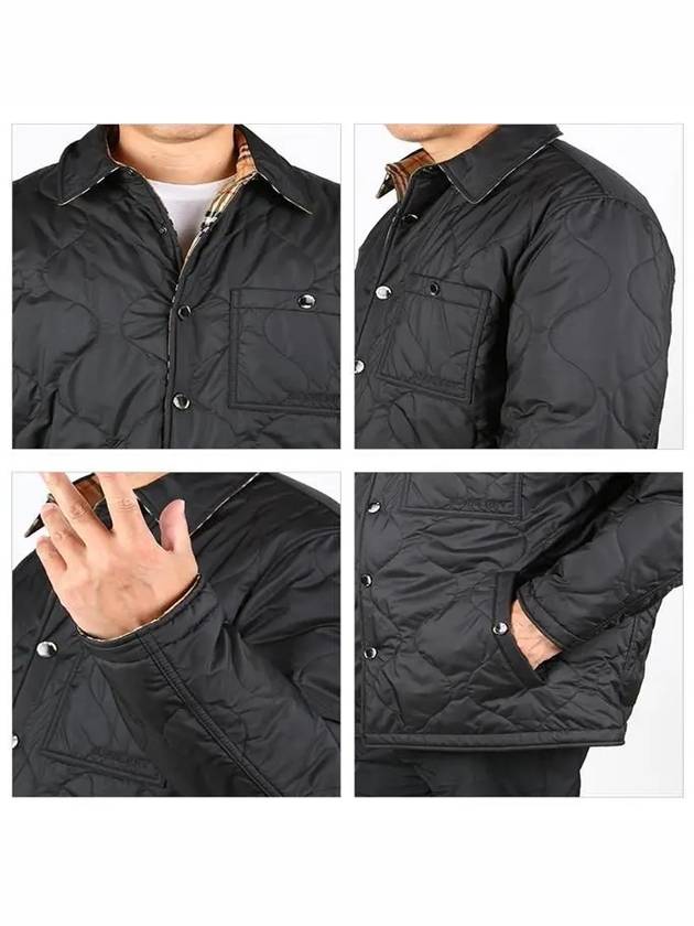 Check Reversible Quilting Jacket Beige Black - BURBERRY - BALAAN 5