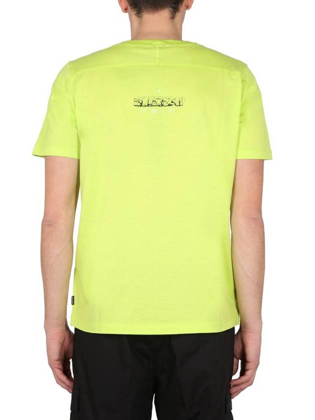 Shadow Back Graphic Print Short Sleeve T-Shirt Green - STONE ISLAND - BALAAN 4