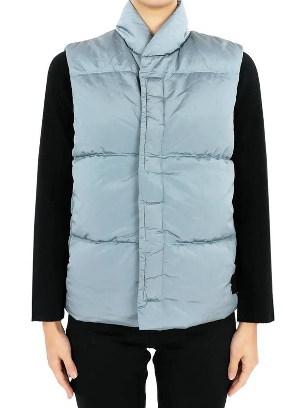 Kids Garment Dyed Nylon Metal Padded Vest Sky - STONE ISLAND - BALAAN 4