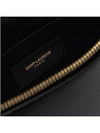 Tiny Gold Monogram Logo Medium Clutch Bag Black - SAINT LAURENT - BALAAN 7