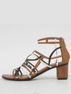 Ragazza Sandals Gold Black White 39 74154 - HERMES - BALAAN 3