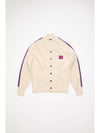 Crew Neck Cardigan Oatmeal Melange - ACNE STUDIOS - BALAAN 2