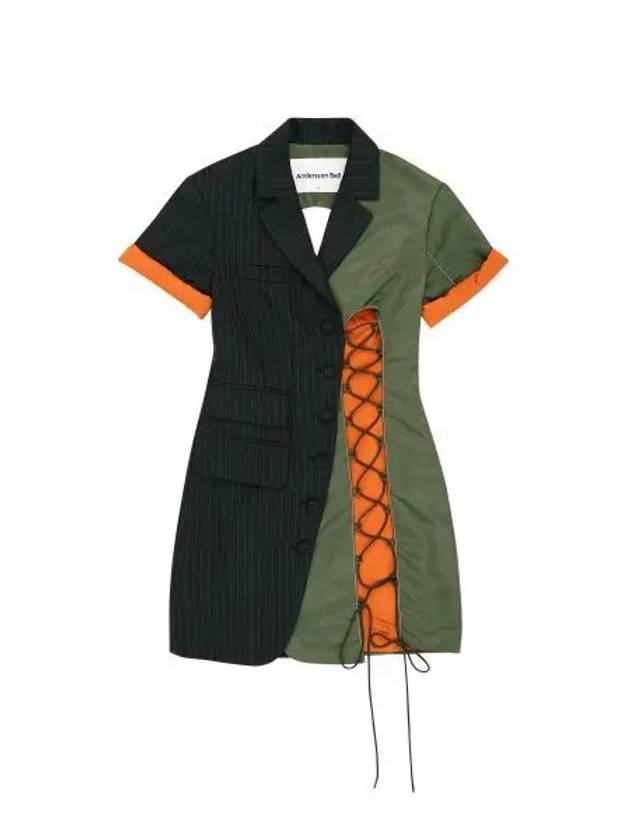 for WOMEN Maeve lace up tailored dress atb929w CHARCOAL - ANDERSSON BELL - BALAAN 1