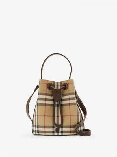 Archive Beige Military Mini Check Bucket Bag 81004881 - BURBERRY - BALAAN 2