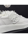 CC Logo Calfskin Low Top Sneakers White - CHANEL - BALAAN 8