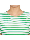 Etrille Striped Short Sleeve T-Shirt White Green - SAINT JAMES - BALAAN 7