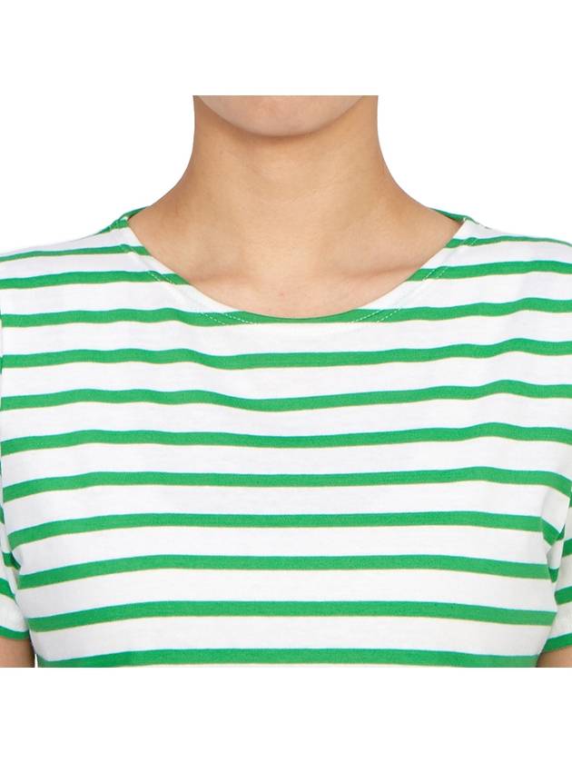 Etrille Striped Short Sleeve T-Shirt White Green - SAINT JAMES - BALAAN 7